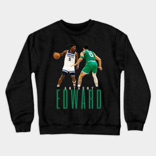 Anthony Edward Basketball Playing Crewneck Sweatshirt